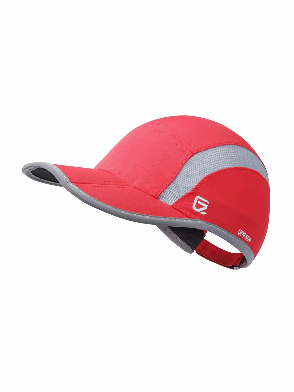 Reflective Folding Outdoor Hat Unstructured Design UPF | Red | Size 6 7/8-7 1/2